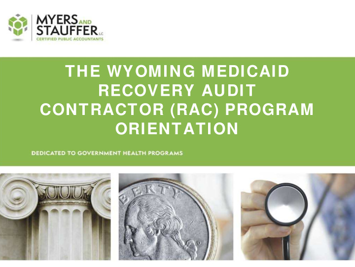 the wyoming medicaid recovery audit contractor rac