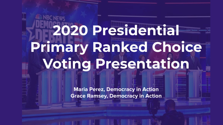 2020 presidential primary ranked choice voting
