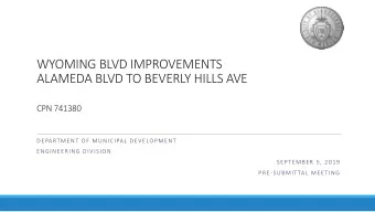 WYOMING BLVD IMPROVEMENTS  ALAMEDA BLVD TO BEVERLY HILLS AVE  CPN 741380  DEPARTMENT OF MUNICIPAL