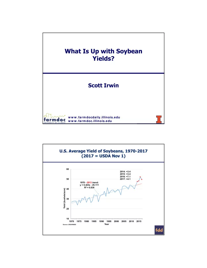what is up with soybean yields