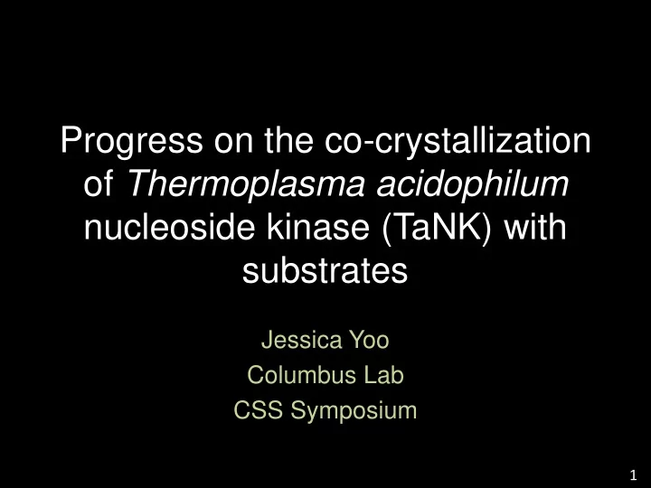 progress on the co crystallization