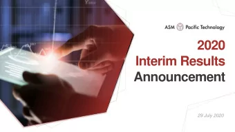 2020  Interim Results  Announcement  29 July 2020  Disclaimer These forward-looking statements