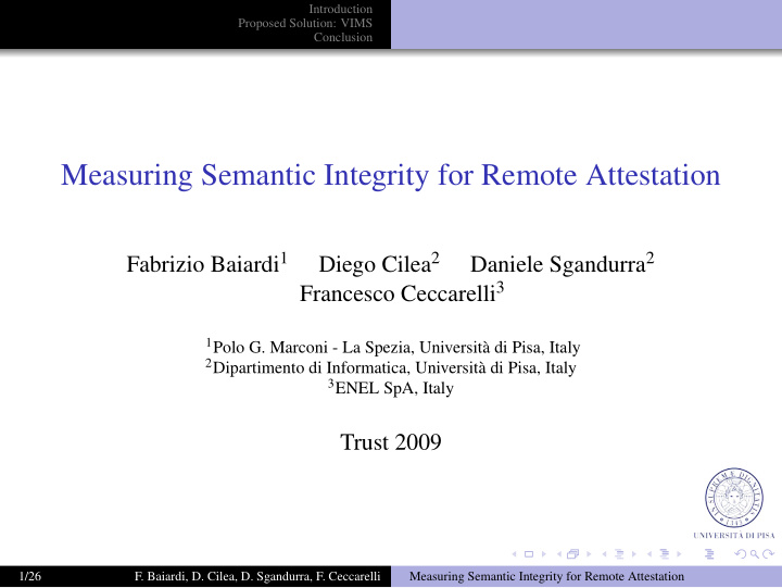 measuring semantic integrity for remote attestation