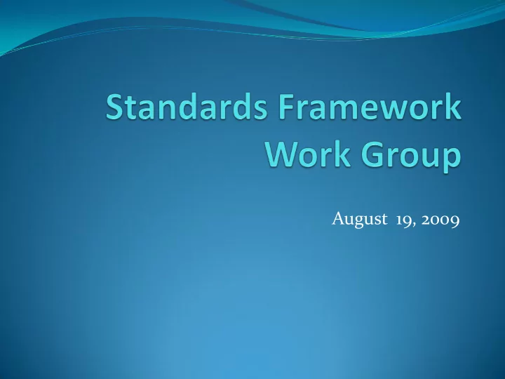 august 19 2009 agenda