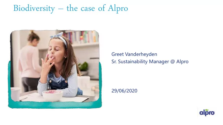biodiversity the case of alpro