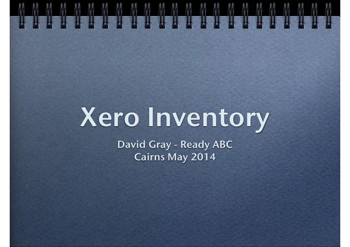 xero inventory