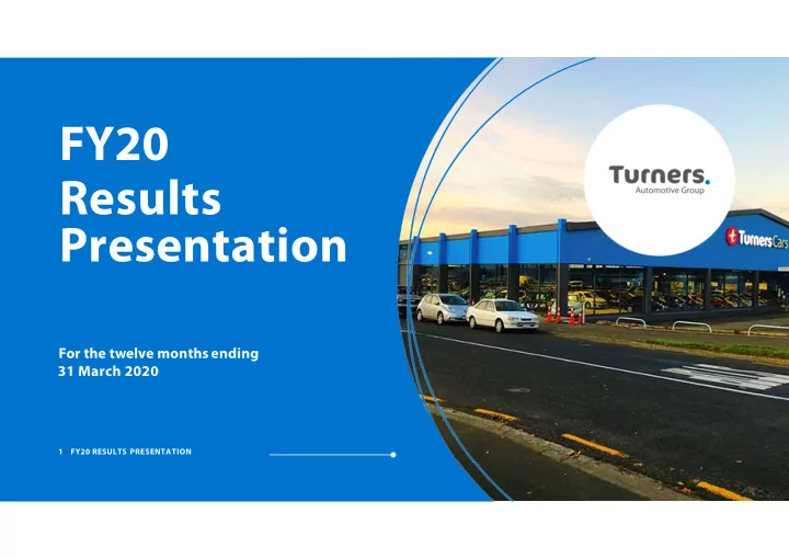 fy20 results presentation