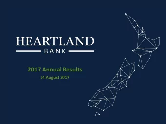 2017 Annual Results  14 August 2017  Important Notice   This presentation has been prepared by