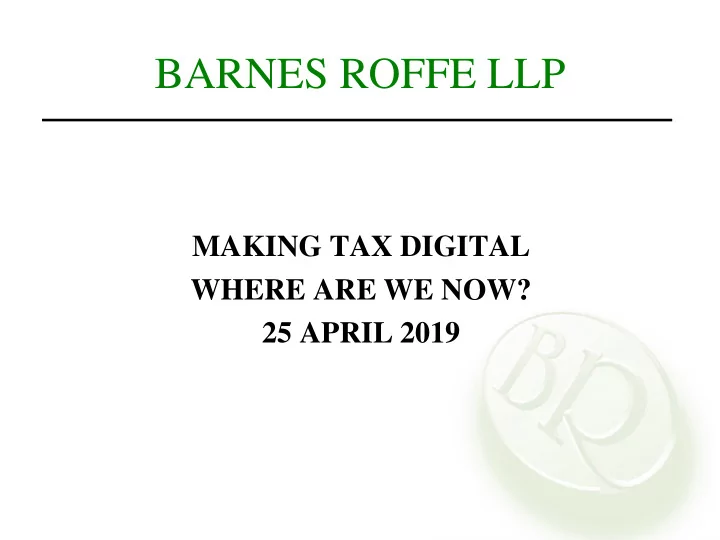 barnes roffe llp