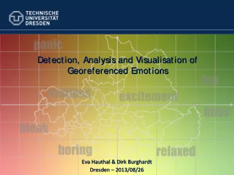 Detection, Analysis and Visualisation of  Detection, Analysis and Visualisation of  Georeferenced