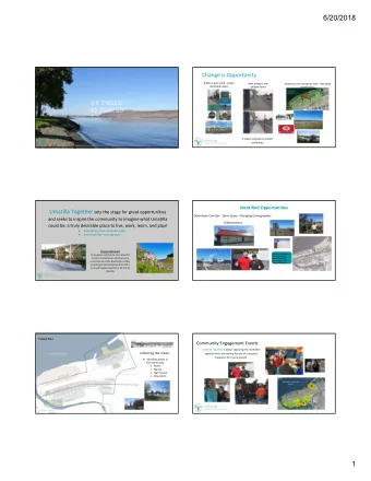 6/20/2018  Change is Opportunity  Build on past work  create  New projects and  Waterfront