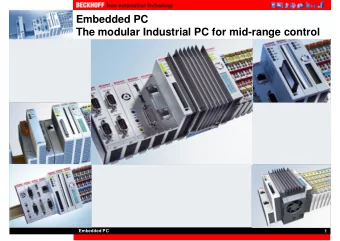 Embedded PC  The modular Industrial PC for mid-range control  Embedded PC  1  Embedded OS