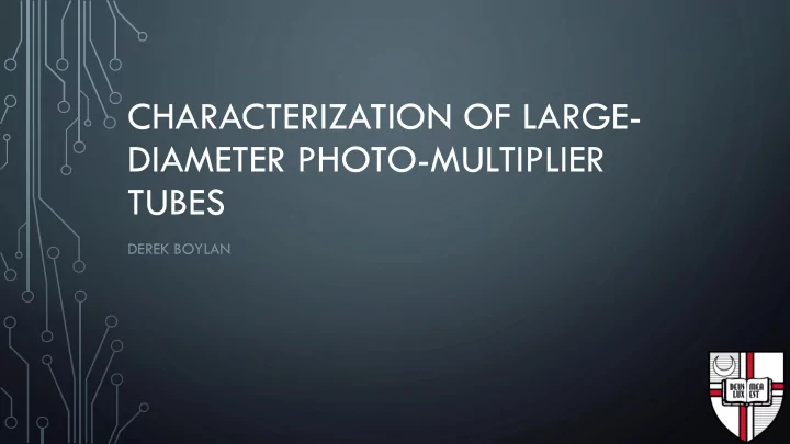 diameter photo multiplier