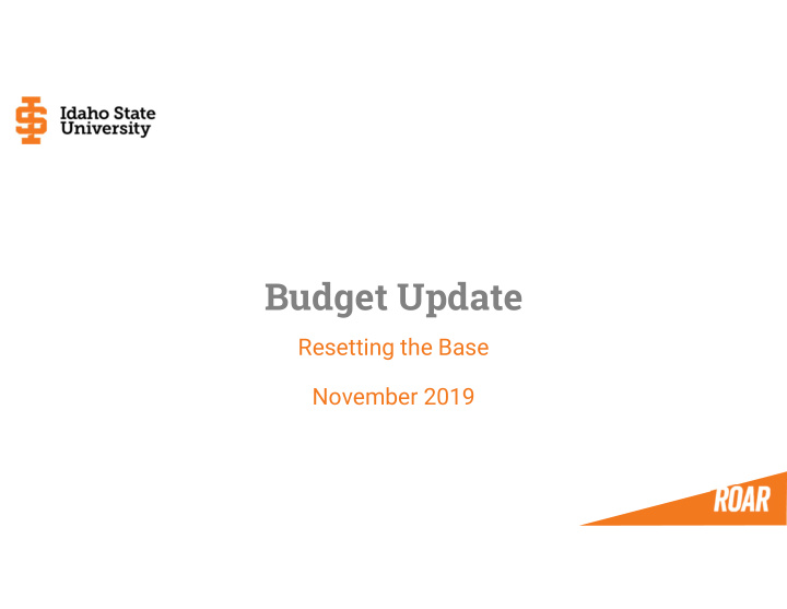 budget update