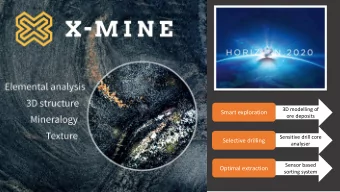 Smart exploration  ore deposits  Sensitive drill core  Selective drilling  analyser  Sensor based