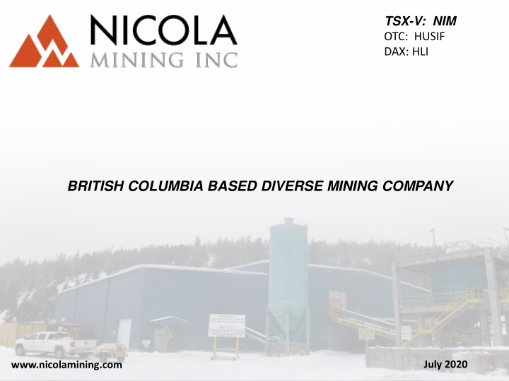 british columbia based diverse mining company