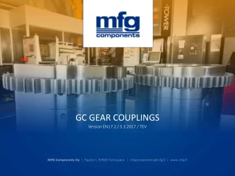 GC GEAR COUPLINGS  Version EN17.2 / 3.3.2017 / TEV MFG Components Oy |  Pajatie 1, 82600
