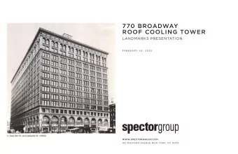 770 BROADWAY  ROOF COOLING TOWER  LANDMARKS PRESENTATION  F E B R U A R Y  X X ,  2 0 2 0