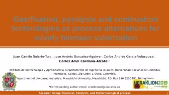 Gasification, pyrolysis and combustion  technologies as process alternatives for  woody biomass