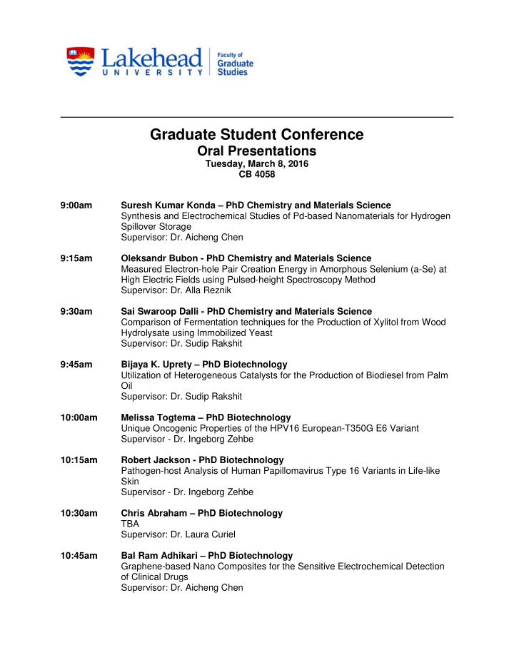 graduate student conference