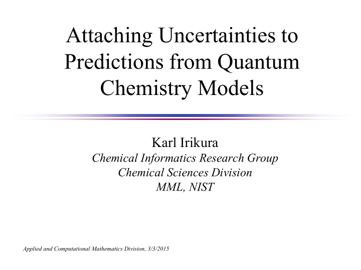 attaching uncertainties to predictions from quantum