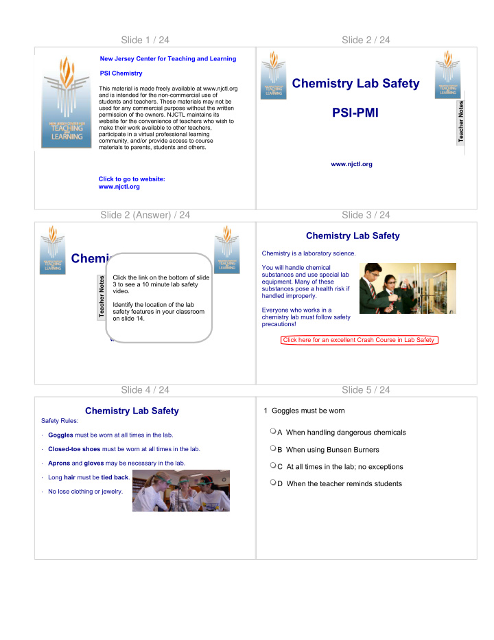 chemistry lab safety