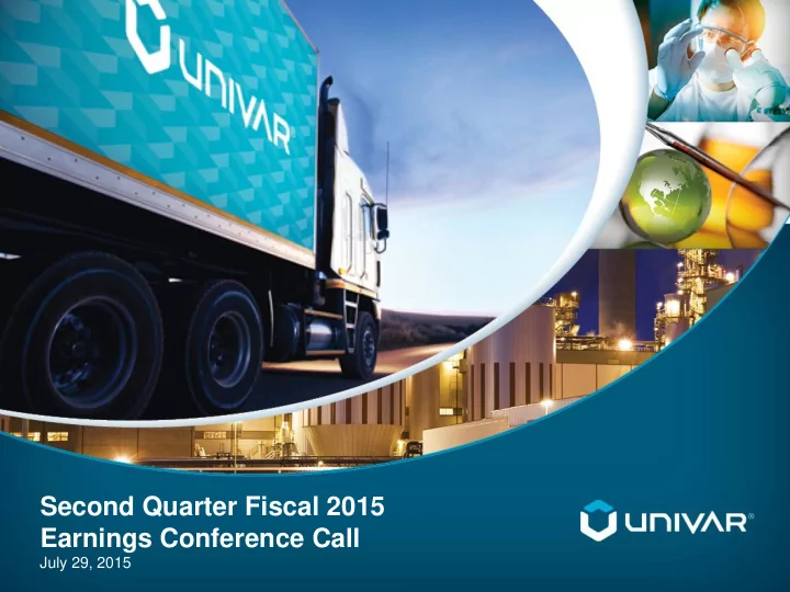 second quarter fiscal 2015 earnings conference call