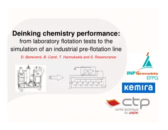 Deinking chemistry performance:  from laboratory flotation tests to the  simulation of an
