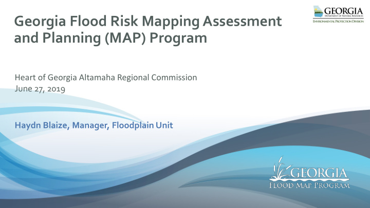 georgia flood risk mapping assessment and planning map