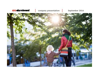 company presentation  September 2016  1  Important information:  This document may contain