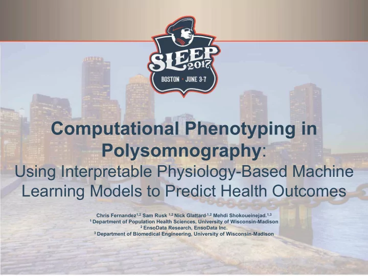 computational phenotyping in polysomnography