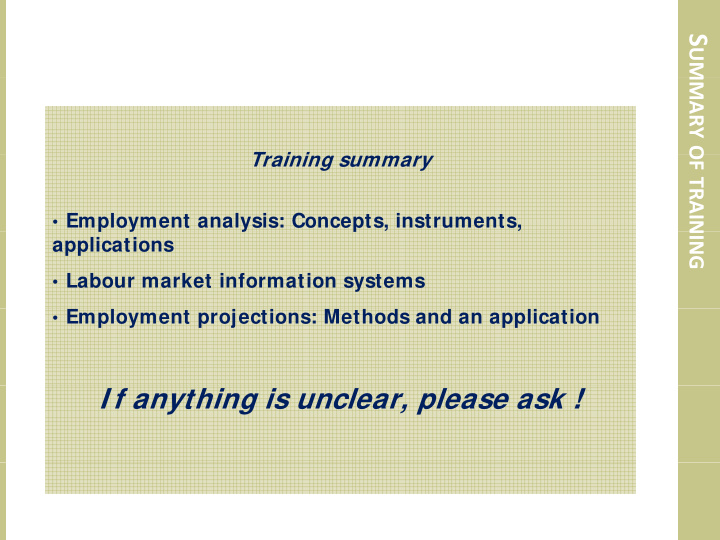 employment analysis concepts instruments