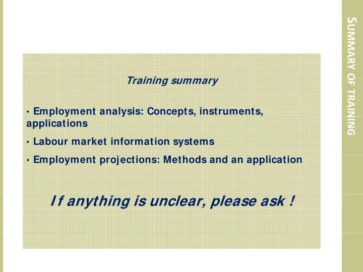employment analysis concepts instruments