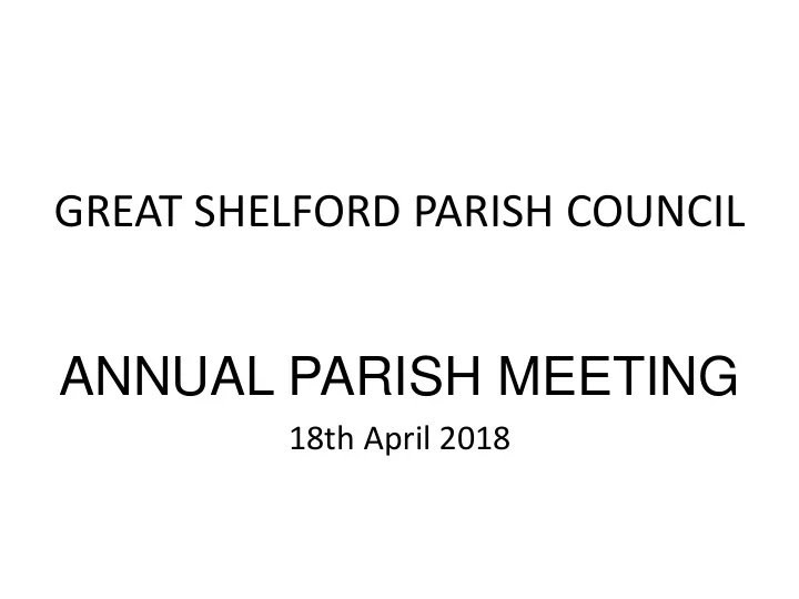 annual parish meeting