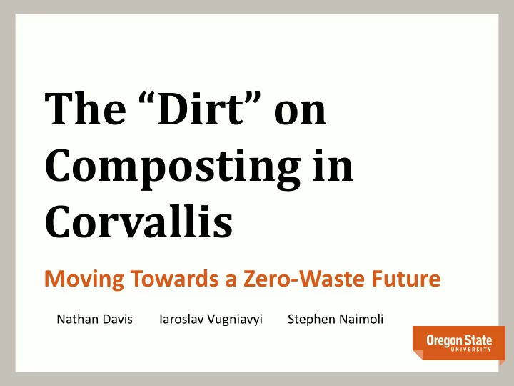 composting in corvallis