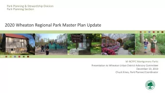 2020 Wheaton Regional Park Master Plan Update Paste, resize and crop pictures to fit across the