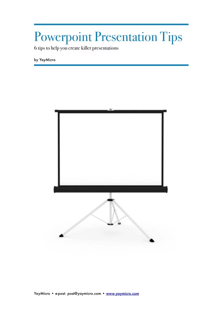 powerpoint presentation tips