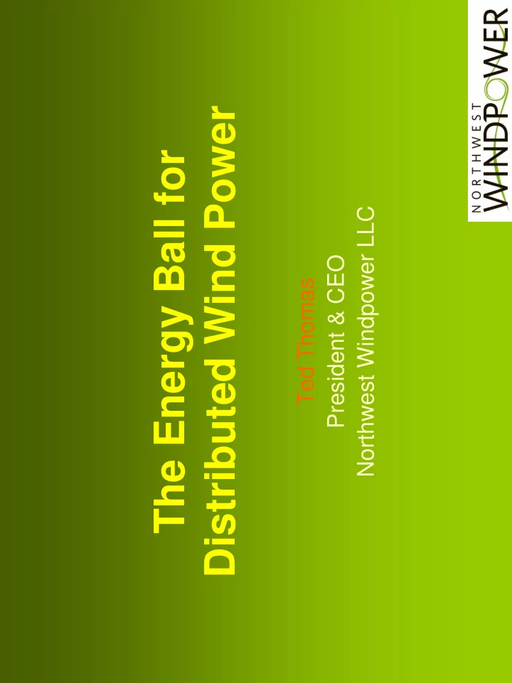 distributed wind power the energy ball for