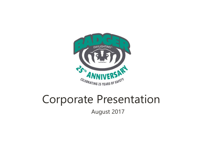 corporate presentation