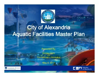 City of Alexandria  City of Alexandria  City of Alexandria  City of Alexandria  Aquatic Facilities