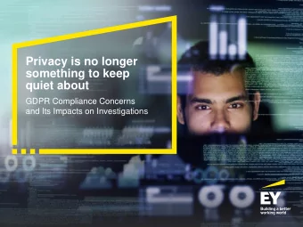 something to keep  quiet about  GDPR Compliance Concerns  and Its Impacts on Investigations