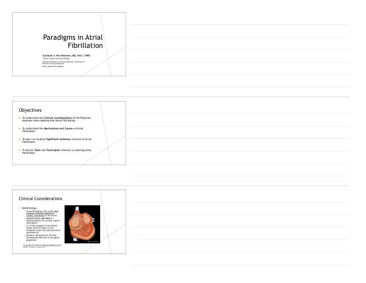 paradigms in atrial fibrillation