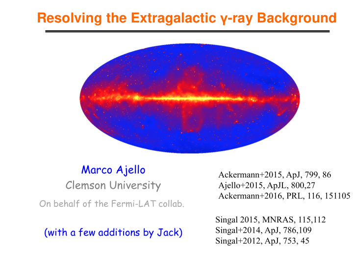 resolving the extragalactic ray background