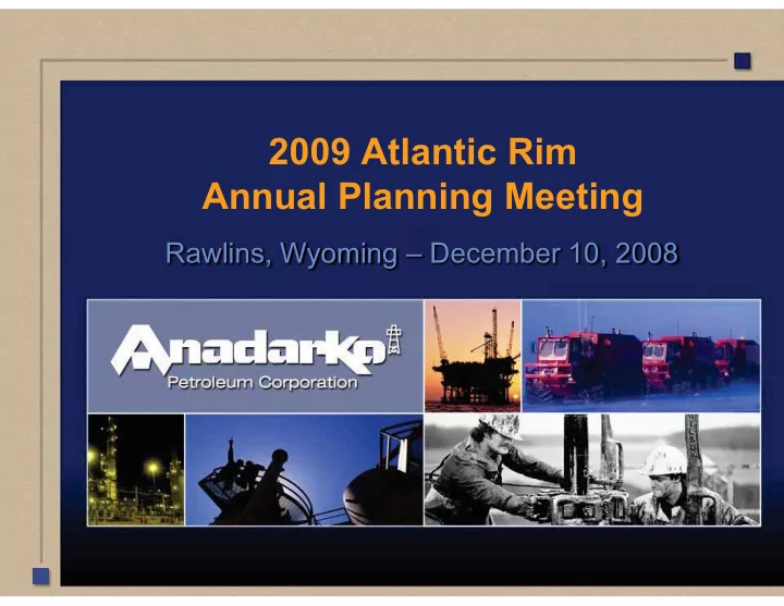 annual planning meeting