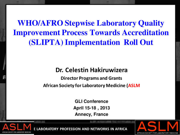who afro stepwise laboratory quality improvement process