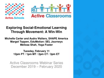 December 2019  February 2020  Welcome!    Listen in with your telephone or computer speakers