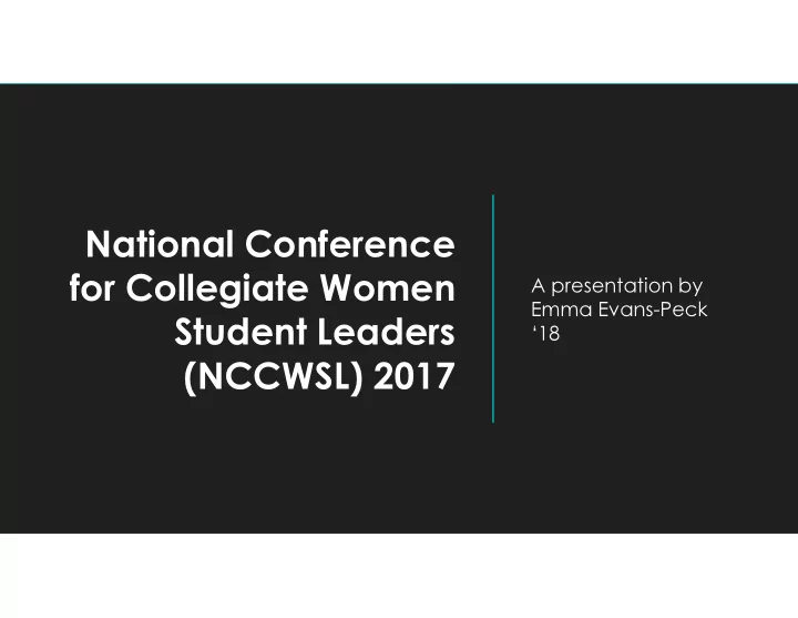 national conference