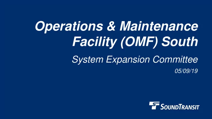 operations maintenance
