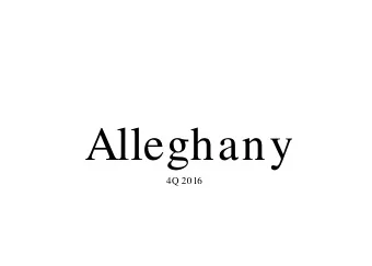 Alleghany  4Q 2016 A History of Investing in Successful Com panies  Chicago Title (spun off