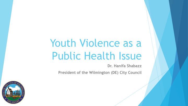 youth violence as a public health issue